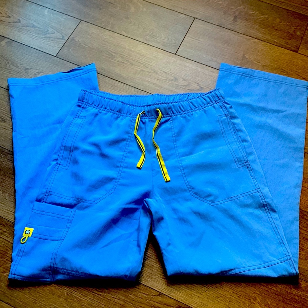 Wonderwink cargo scrub pants size medium ceil blue